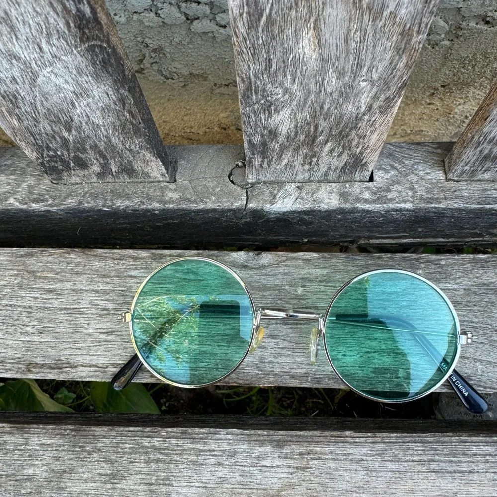 Small Round Hipster Fashion Sunglasses Lennon Elton Potter Kids Green